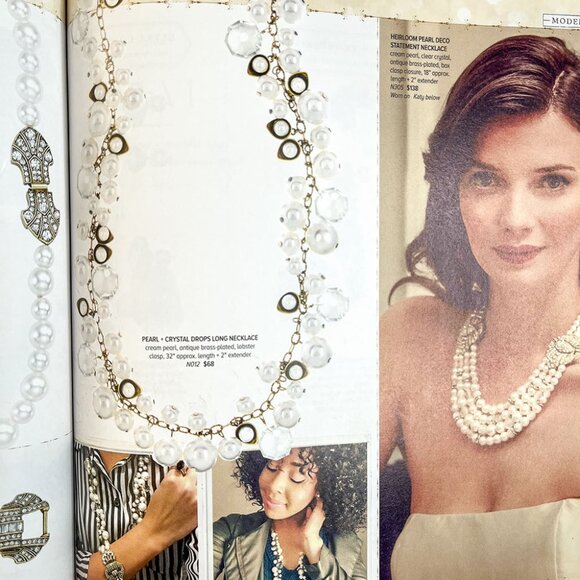 Chloe + Isabel - Pearl and Crystal Drops Long Necklace - Picture 7 of 7